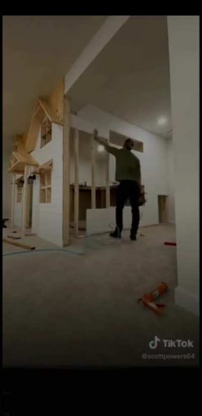 Making an incredible playhouse for his children