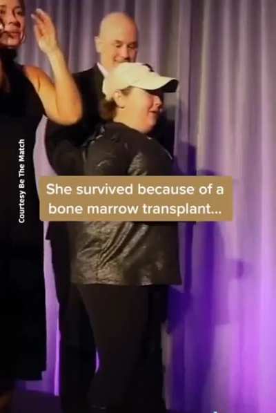 Cancer survivor gets to meet donor that saved her life
