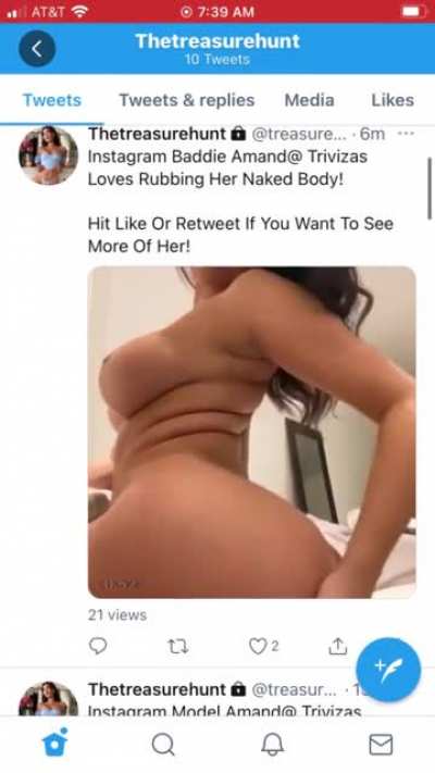 Instagram Baddie Amand@ Trivizas Loves Rubbing Her Naked Body For You! Twitter:@treasurehuntsh