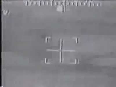 U.S. Apache helicopters destroys Iraqi armored personnel and equipment during the Gulf War (February 1991)
