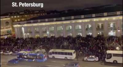 This is what bravery looks like: Russians protesting in the streets of Moscow, St. Petersburg, Novosibirsk &amp;amp; Tyumen against Putin's unprovoked attack on Ukraine.