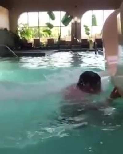 To mess around at a water slide
