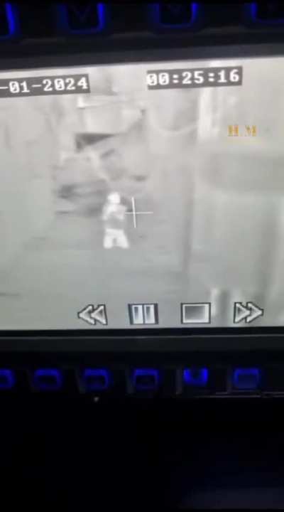 Hamas fighter with RPG taken out by Namer gunner