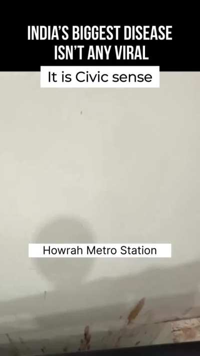 People continuously spitting gutkha on the walls of Kolkata Metro stations and authorities are finding it impossible to stop. This is giving such a bad impression of the city to others.