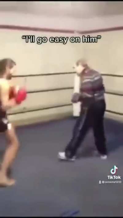 75 year old grandpa vs young man