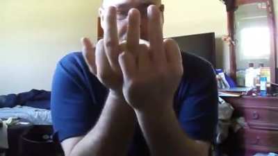 (Rule) How to flip someone off with 3 middle fingers.