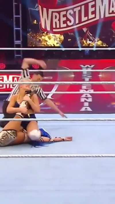 Michael Cole&rsquo;s best call of his career, &ldquo;Sasha Banks is knocked out by a woman&rsquo;s right&mdash;&mdash;and banks is Eliminated!!!.&rdquo;