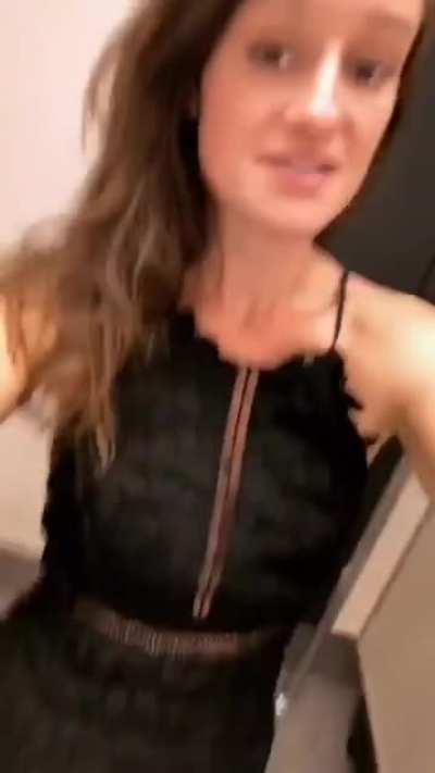 Stuck in her dress