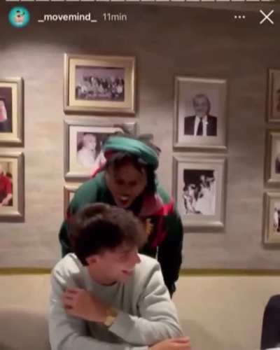Yank here. Someone told me the soccer player Felix is just pretending to laugh due to first hand embarrassment. Is this true?