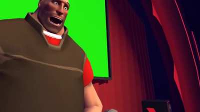 Heavy has a mental breakdown green screen