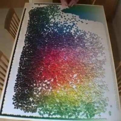 Time lapse of this 35.5 hour puzzle being completed