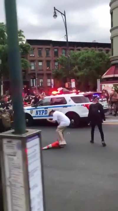 NYPD Officer Drives Car Into Crowd of BLM Protesters