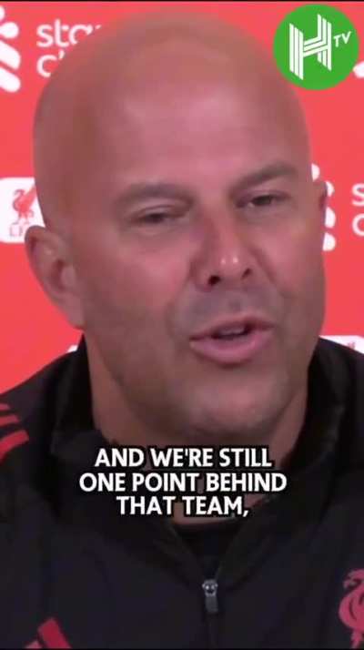 Arne Slot: "If you&rsquo;d tell me that we've conceded 40% of our goals from set pieces &amp;amp; the number one in the league has scored 60% of their goals from set pieces and we're still one point behind that team, I would probably think, 'it's not even that bad!