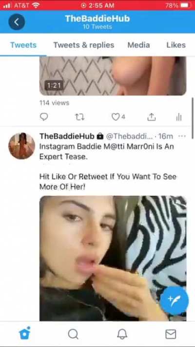 Instagram Baddie M@tti Marr0ni Loves Playing In The Shower! Twitter:@thebaddiehub