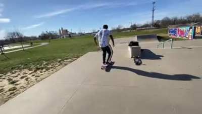 46&rdquo; Longboard at the Skatepark 😉