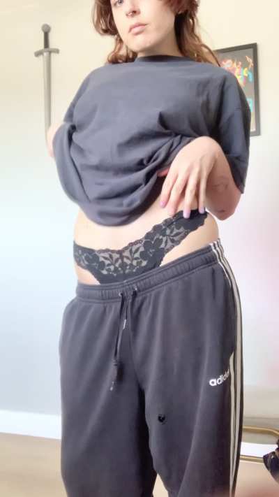 your bro reveals he&rsquo;s wearing pretty lingerie under his sloppy sweatpants, wwyd?