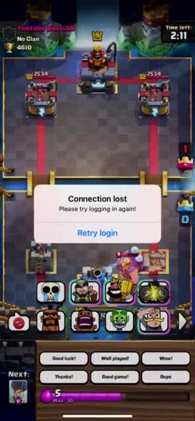 {Bug} if you are about to lose a game and if your opponent has the electro giant just lightning it so the game doesn&rsquo;t count