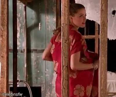 amber heard - kimono drop