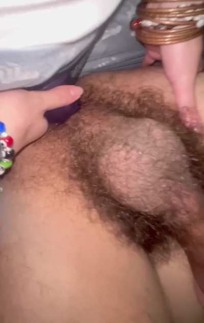 His little asshole grips so tight around my girl cock 