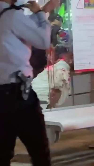 The Israeli police beat a settler inside a train station in after they thought he was Palestinian.