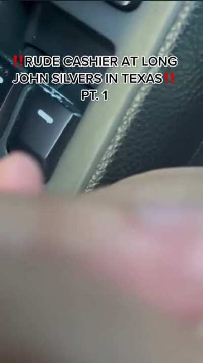 Lady is flabbergasted after being told to shut up by a cashier at Long John Silvers