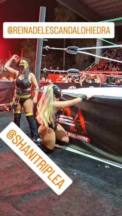 La hiedra gets smacked on her 🍑 by Lady Shani credit owners 4/18/26