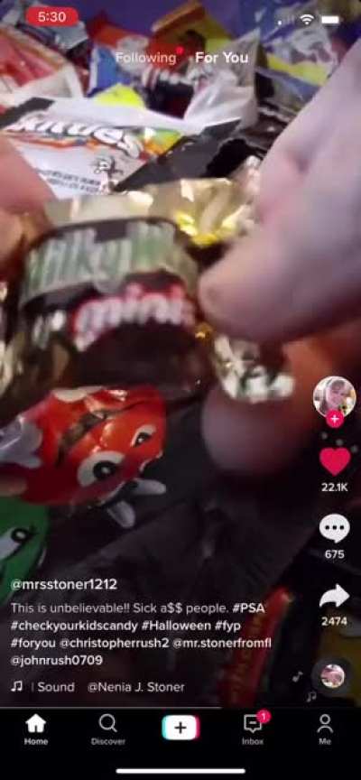 Always check your kids candy!