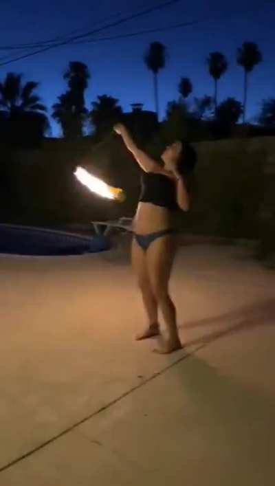 What could go wrong if I spin this flaming poi with minimal precaution