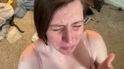 She does NOT like cum - she shivers in disgust