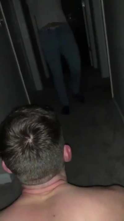 Getting caught while cruising in the hallway