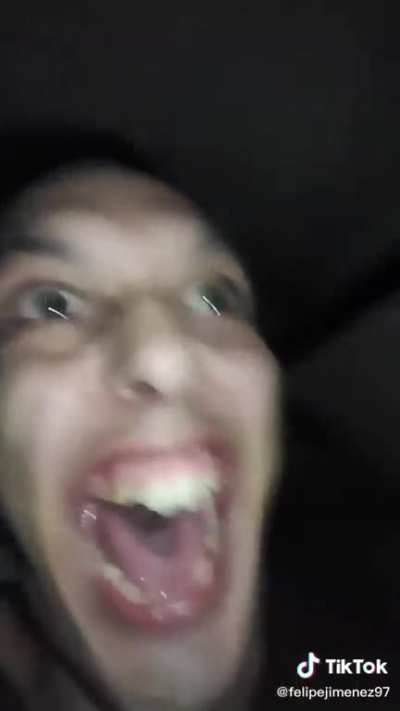 creepy lookin ass dude scares kids in sewer