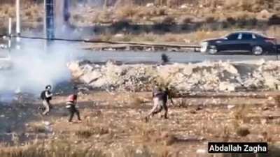 In al Bireh, near Ramallah, an Israeli soldier shot a clearly-marked Palestinian paramedic at arm&rsquo;s length as he tried desperately to reach an injured Palestinian protester.