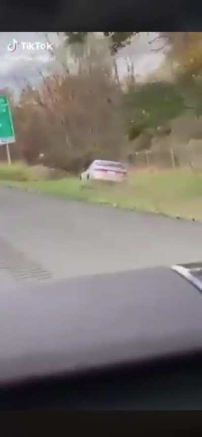 He ran off the road