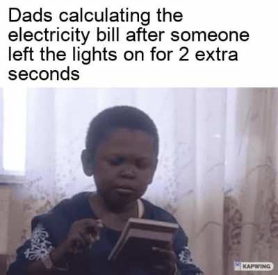 Dads Calculating The Electricity Bill...