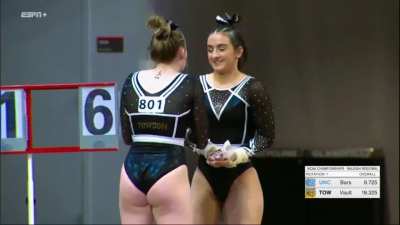 Lauren Bolen &amp;amp; Camille Vitoff of Towson 🖤💛🤍🐯🤸&zwj;♀️
