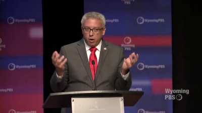 Clips from Wyoming's Republican primary debate last night