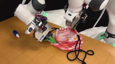 Autonomous evaluation rollouts from three finetuned co-trained LBMs performing long-horizon and dexterous tasks
