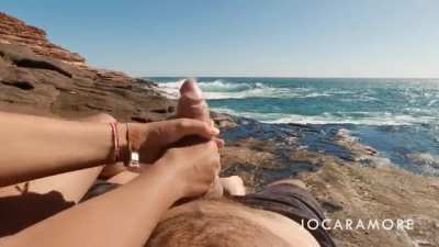 Now that is a stunning view for a handjob...