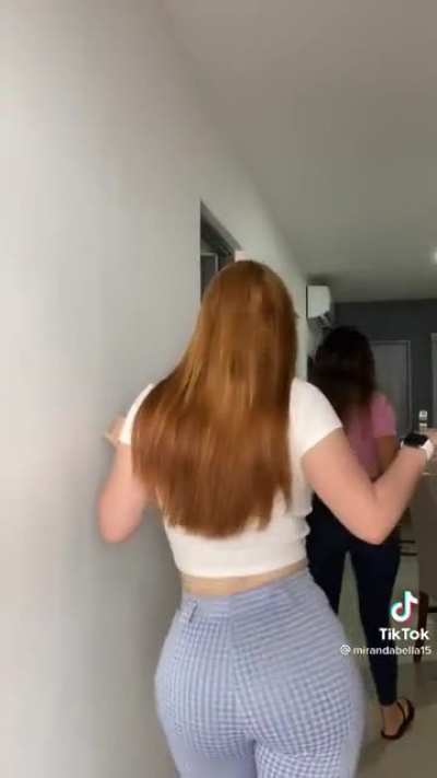The girl in the pink though