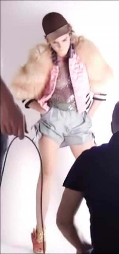 Emma Watson - Elle UK 2011 BTS 3 of 8 - Looped, Cropped, Slowed, Dain'd, AI'd and Brightened