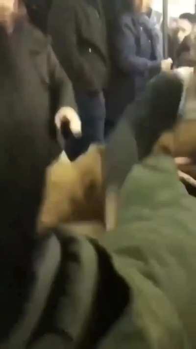 Good back to your country double said leads to fist fight on Subway.