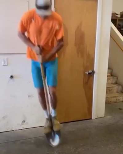 Using a shovel as a pogo stick (xpost from r/winstupidprizes