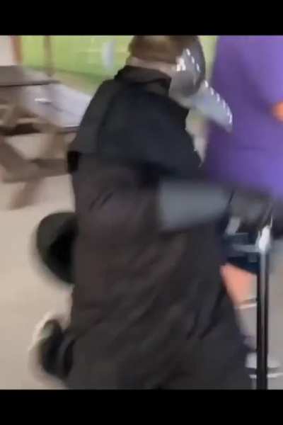 Me leaving the room after triple carting