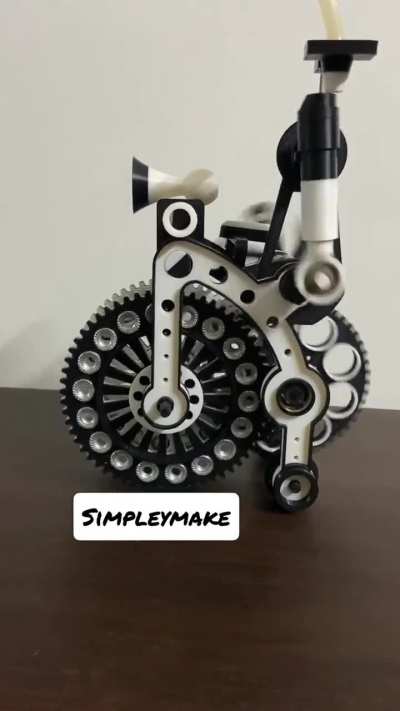 3d printed 1800&rsquo;s Penny farthing bicycle with gears and air engine