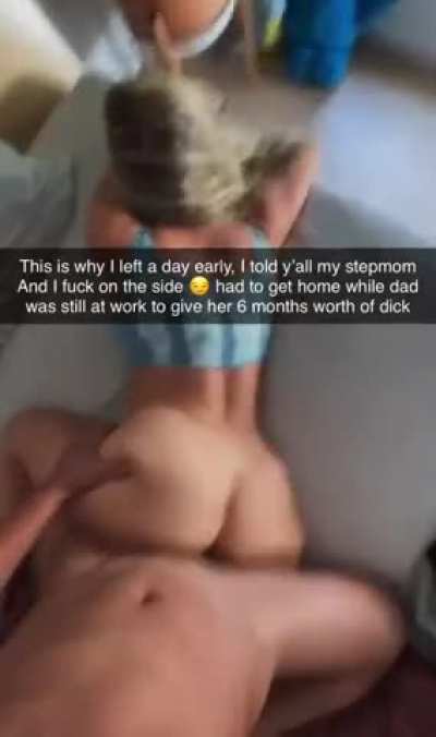 Fucking stepmom like a whore after being away for the last 6 months at school