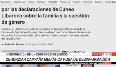 A24 mostrando como A24 publicaba notas falsas