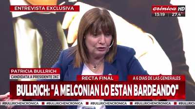 Entrevista de Chiche a Bullrich, pregunta sobre qué le han dicho últimamente.