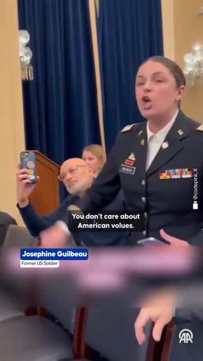 Just when this video started going viral in r/nextfuckinglevel it got deleted after zionists mass reported it so i will post it here. Former U.S. intelligence officer and soldier Josephine Guilbeau criticized her USA&rsquo;s unconditional support for Israel dur
