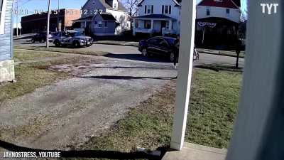 ATF agent in Lorain, Ohio attempts to arrest young teens for jaywalking across a residential street; mother refuses to play along, situation escalates to 12 officers
