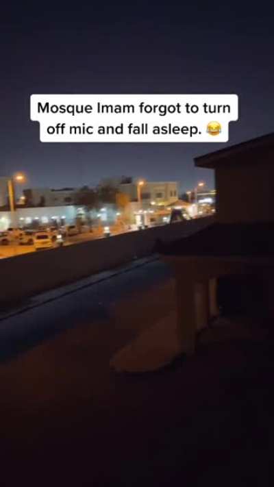 Imam caught sleeping while having the mic that broadcasts to the city still on